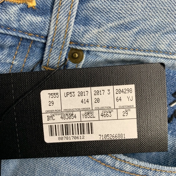 Saint Laurent Ripped Blue Denim Pants - Picture 7 of 7